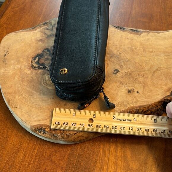 NEW Etienne Aigner Leather Double Zip Eye Glasses Case main image 4